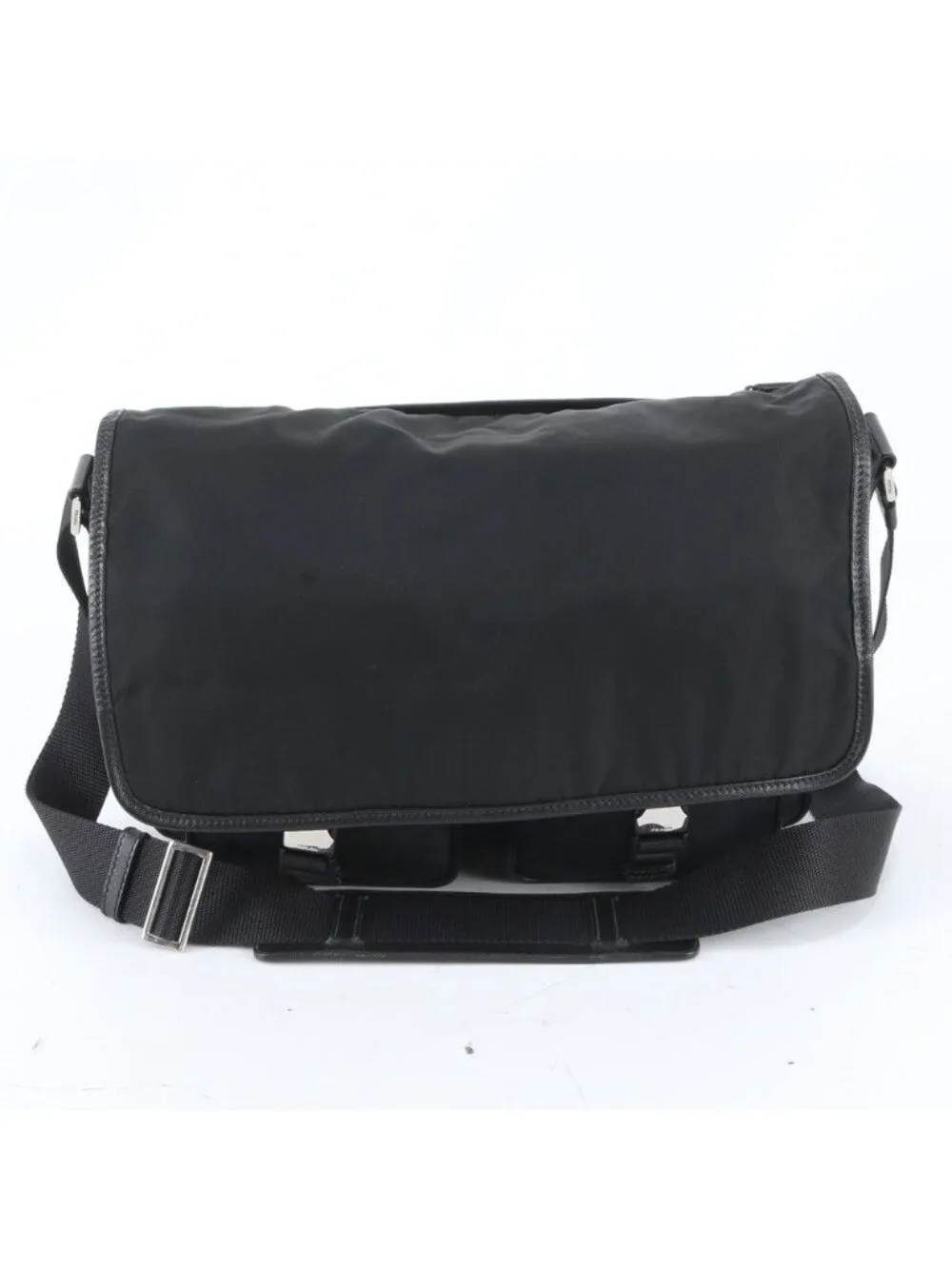 Prada White Tag Tessuto Nylon Leather Shoulder Bag Crossbody Business